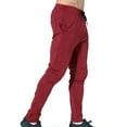 thumbnail image 3 of BROKIG Mens Slim Fit Pants Zip Gym Joggers Sports Athletic Trousers Workout Sweatpants Casual Track Pants with Pockets (Medium, Red), 3 of 7