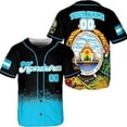 thumbnail image 4 of 2024 Summer Cross-border New Men's Baseball Shirt Honduras Flag Baseball Jersey 3D Print, 4 of 5