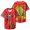 Red, variant on Feid Ferxxo Nitro Jam Underground Tour Merch Baseball Jersey V-Neck Shirt Short Sleeve Streetwear Clothes