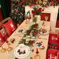 thumbnail image 4 of 72"x13" Christmas Table Runner – Waterproof Holiday Tablecloth for Dining Room, Coffee Table & Buffet – Polyester Snowflake Table Decor – Multicolor Christmas Decoration Supplies, 4 of 6