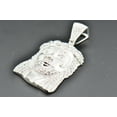 thumbnail image 5 of Diamond Jesus Crying Face Pendant .925 Sterling Silver 0.60 Ct Mini Charm, 5 of 9
