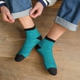 thumbnail image 3 of Fuzoiu Blue Green Glitter Print Adult Socks, Crew Moisture-wicking Socks, Unisex Cushion Crew Socks,Casual Sports Ankle Socks, 3 of 7