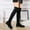 Black, variant on Jsaierl Thigh High Boots for Womens Over The Knee Patform Chunky Heel Stretch Long Fall Y2K Gogo Boots Fashion Pointed Toe Boots Low Block Heel Booties