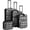 Black Cross, variant on Rockland Luggage Fashion Collection 4 Piece Softside Expandable Luggage Set