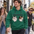 thumbnail image 4 of Pet Pouch Hoodie for Couples, Cat Dog Carrier Sweatshirt with Front Kangaroo Pocket, Matching Couple Hoodie, Long Sleeve Hooded Pullover Pet Lover Sweatshirt, 4 of 4