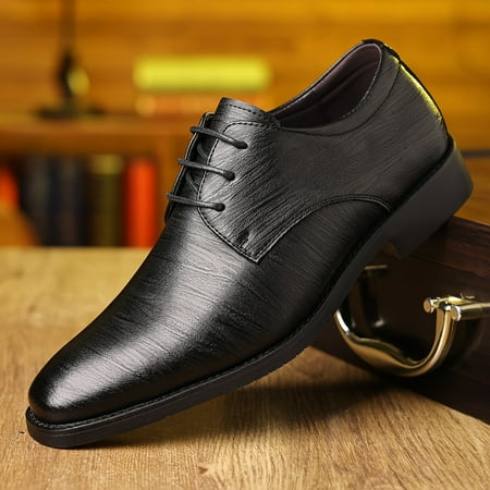

DONGGTGDZ Comfortable Plus Size Non Slip Lace Up Men‘s Solid Colour Plain Toe Derby Shoes with Rubber Sole for Formal Occasions. Stylish and Durable Perfect Men‘s Footwear for any Event