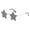 Gray, variant on Star Shaped Sunglasses Fashion Rimless Pentagram Eyewear for Party Festival Costume Accessory Red