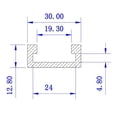 thumbnail image 4 of Banco De Trabajo De Carpintería Accesorio de plantilla de guía de inglete con ranura de aluminio para carpintería para enrutador (blanco 300 mm), 4 of 6