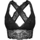 thumbnail image 1 of Brasier de Encaje para Mujer, sin Varillas, Acolchado, Espalda Cruzada, sin Botones, Brasier de Espalda Cruzada Negro XL Negro XL Xishao ropa, 1 of 2
