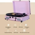 thumbnail image 2 of Vinyl Record Player,Turntable Portable Player Bt Usb Vinyl Player 7/10/12inch Vinyl Rca Line Support 7/10/12inch Input Rca Portable Player Vinyl Turntable With 3.5 Audio Player Rusuo Out, 2 of 6