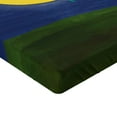 thumbnail image 2 of Ambesonne Moon Fitted Sheet, Girl on Moon Words Art, Queen Size, Multicolor, 2 of 3