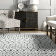 thumbnail image 5 of nuLOOM Hartford Leather Moroccan Flatweave Area Rug, 8' x 10', Hartford Ivory, 5 of 5