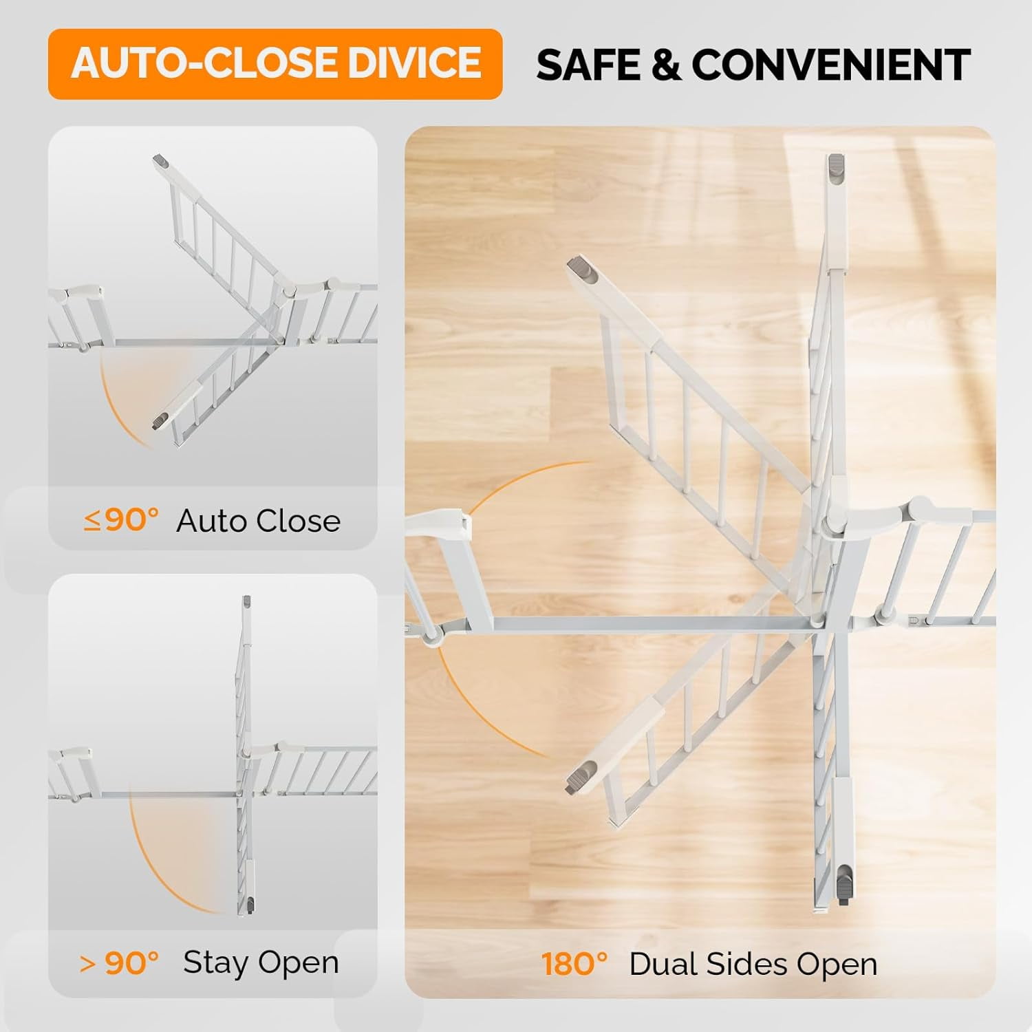 120-Inch Wide Metal Baby Safety Fence/Play Yard Adjustable Fireplace Hearth BBQ Fire Gate Christmas Tree Gate 5-Panel Playpen for Toddler/Pet/Puppy/Cat/Dog, 25.39"W x 29.3" H Each Panel, White