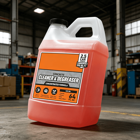 Gorilla Concrete Cleaner and Degreaser, Heavy Duty Concentrated Cleaner, 64 fl oz (Pack of 1), Oil & Stain Remover for Driveways, Garages, Concrete & More