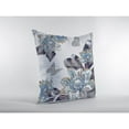 thumbnail image 3 of 18" Gray White Butterfly Suede Throw Pillow, 3 of 4