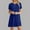 #3-Blue, variant on Patlollav Womens Plus Size $5 Dresses Casual Short Sleeve O-Neck Solid Ladies Loose Mini Dresses