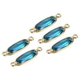 thumbnail image 1 of Unique Bargains Birthstone Connector Link, 5Pcs Diamond Clear charm Links, Round Glass Crystal Bead Link, Blue, 1 of 5