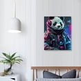thumbnail image 4 of Nawypu Punk Panda Canvas Wall Art Funny Artwork Anime Painting DJ Panda Pictures on Canvas Wall Art for Office Decorations Living Room Bedroom and Kitchen Decor Framed Canvas Prints, 4 of 5
