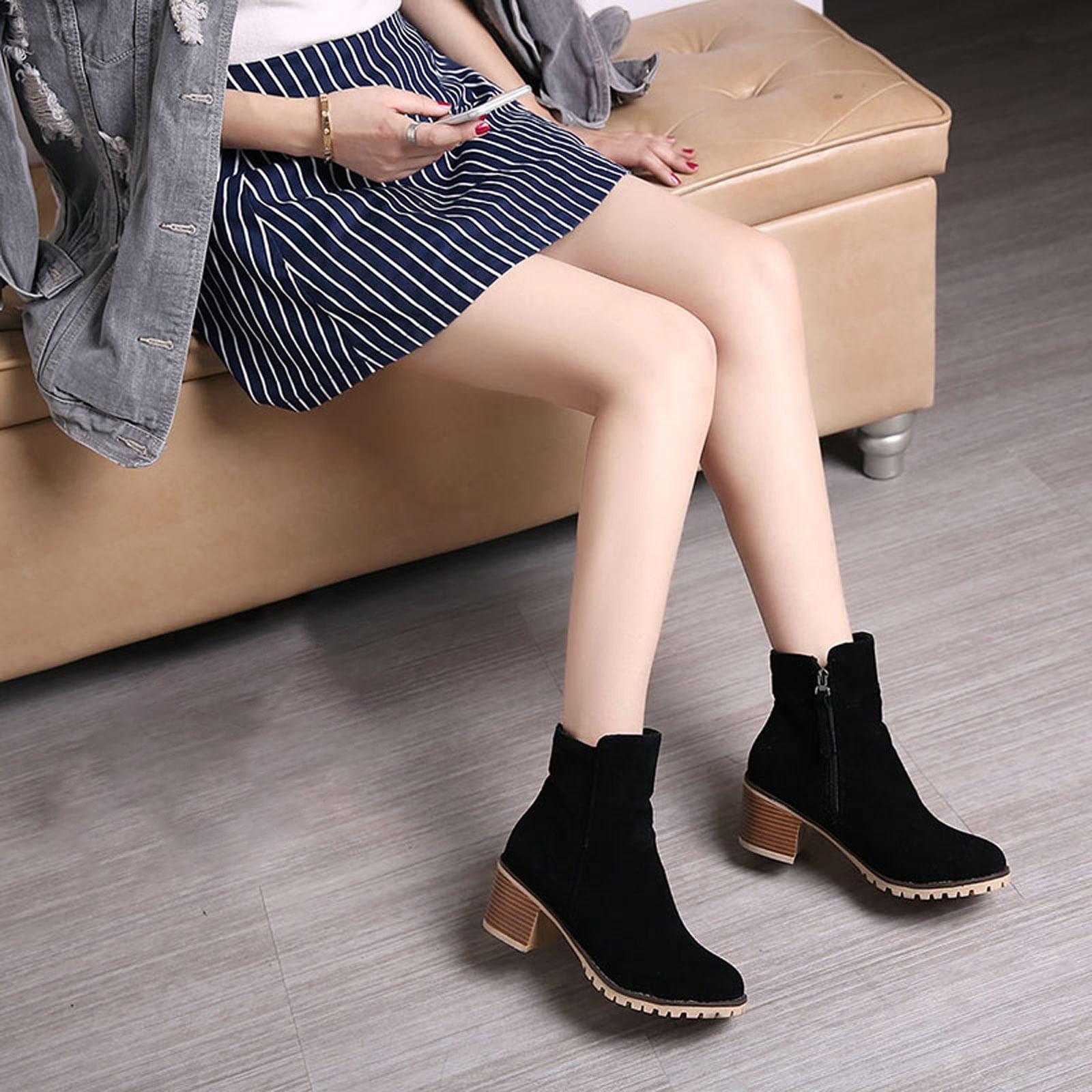Snow Boots Autumn And Winter Round Toe Fashion Warm Furry Short Boots Large Size Boots Women s Boots