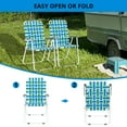 thumbnail image 6 of Zimtown 2 Pack Lawn Chair Folding Web Set Beach Chair Camping Chair Blue, 6 of 7