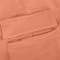 thumbnail image 6 of safuny Women's Skinny Cargo Cuff Pants Solid Retro Clothing Summer Mid Rise Comfy Trousers Fashion Casual Workout Orange L, 6 of 6