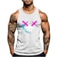 thumbnail image 2 of Camiseta sin mangas de cuello redondo para hombre, con estampado de Halloween, cuello redondo, estilo informal, deportiva, para hombre, 2 of 5