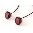 thumbnail image 3 of Red Hound Auto (2) 3/4 inches Red LED Clearance Side Marker Lights Truck Trailer Pickup Flush Mount, 3 of 6