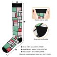 thumbnail image 3 of FORMRS Womens Knee High Socks Casual Long Thick Travel Daily Wear, 1 Pair, Red Abstract Geometric, 3 of 6