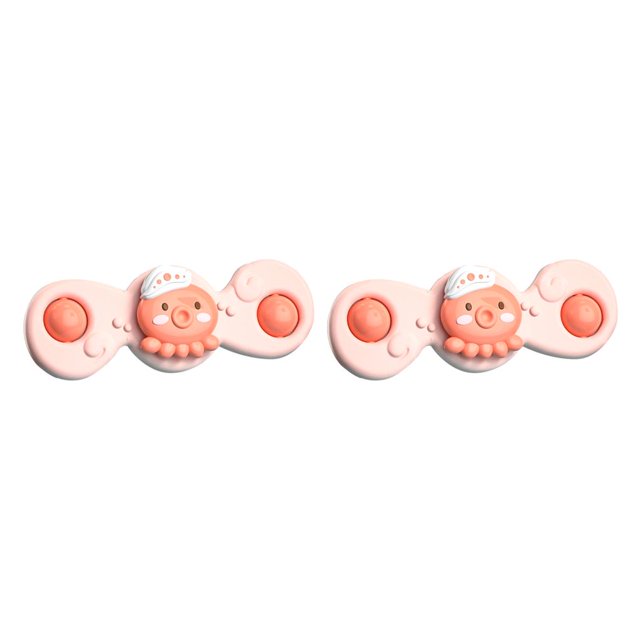 Tholdsy Giroscopio giratorio portátil para la yema del dedo, giroscopio con diseño de dibujos animados para la escuela, juguete de Rosa de 2 cabezales 2piezas