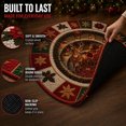 thumbnail image 6 of 3D Christmas Optical Illusion Round Rug, Reindeer Fire Pit Spiral Stair Visual Trap Floor Mat for Living Room, Entryway, Bedroom and Holiday Home Decor, 23.62 Inch, 6 of 7