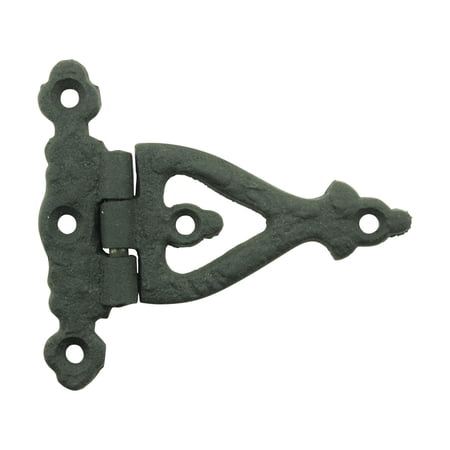 3 Inch Black Wrought Iron Door Hinge Strap RSF Finish Barn Door Pack of 12