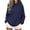 Navy Sweatshirts, variant on Qgtaibl Womens Mock Neck Sweatshirts Solid Color Fleece Long Sleeve Lounge Tops Loose Fit Comfy Fall Pullover Shirt Orange M