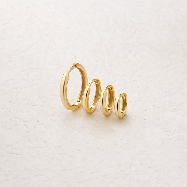 Gold Hoop Earrings - Huggie Hoop Earrings - Sterling Silver Hoop Earrings - Small Hoop Earrings - Cartilage Earrings - Valentines Day Gift For Her
