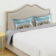 thumbnail image 5 of Haosy Satin Pillowcase for Hair and Skin Standard Cooling Silk Pillow Case with Envelope Closure Starfish Conch Sea 20"x40", 5 of 9