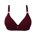 thumbnail image 2 of Wutalume Women's Full Coverage Lace Bras - Wireless Full Cup Bra, Soft Breathable Lace Bra for Everyday Comfort and Style,Wine 38, 2 of 4