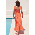 thumbnail image 2 of 2024 Women's Summer Boho Spaghetti Strap A Line Beach Long Maxi Dress, 2 of 5