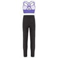 thumbnail image 5 of iiniim Kids Girls 2 Pieces Tracksuits Camisole Tank Top Sport Bras with Athletic Leggings Set Activewear Size 6-14 A Lavender 14, 5 of 7