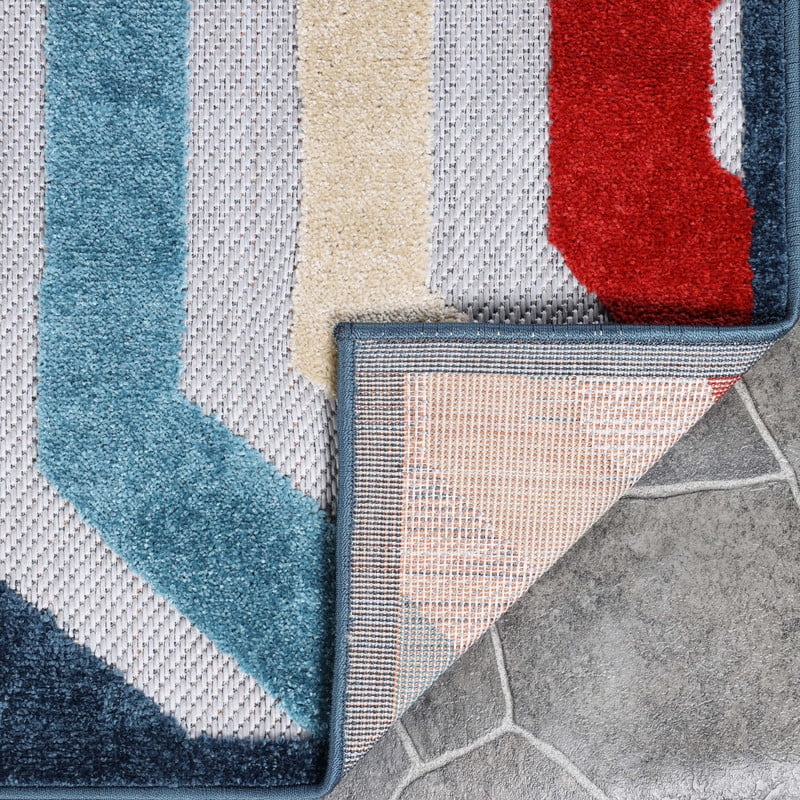 Superior Waimea Geometric Indoor Outdoor Area Rug, 9' x 12', Multicolor
