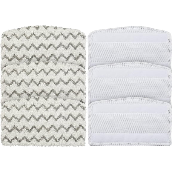 6 Pack Microfiber Steam Mop Pads Replacement for Shark Steam Mop S1000, S1000A, S1000C, S1000WM, and S1001C, Dirt Grip Cleaning Pads