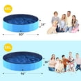 thumbnail image 4 of Niubya 97 x 16'' Foldable Dog Swimming Pool, Portable Bath Tub for Pets Indoor and Outdoor(Blue), 4 of 7