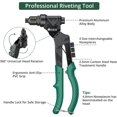 3 in 1 Rivet Nut Tool,Rivet Gun, Reamer Set, 360°Swivel Head Hand
