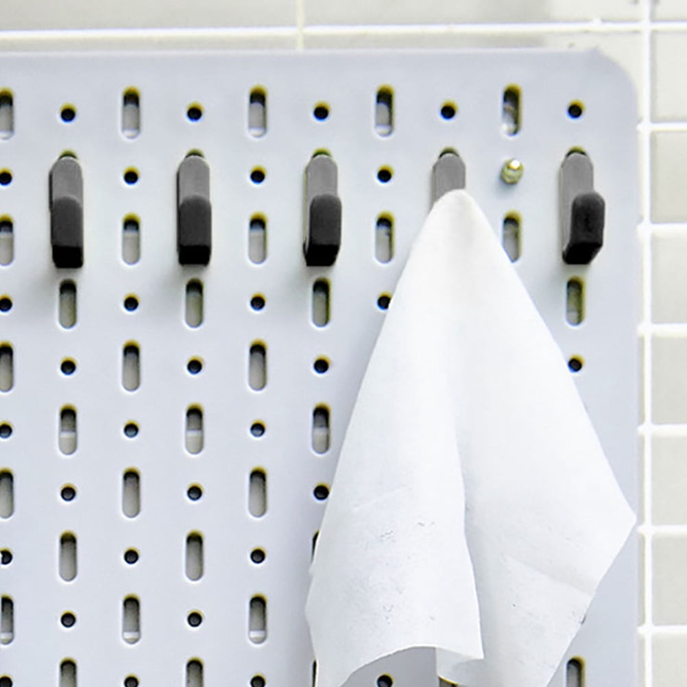 White Plastic Pegboard Hooks for Home Use with J-Shape Pieces