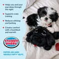 thumbnail image 4 of Snuggle Puppy Original Junior Heartbeat Puppy Toy for Small Breeds, Compact Plush Dog Toy with Real-Feel Pulse for Crate Time and Rest - Black, 4 of 10