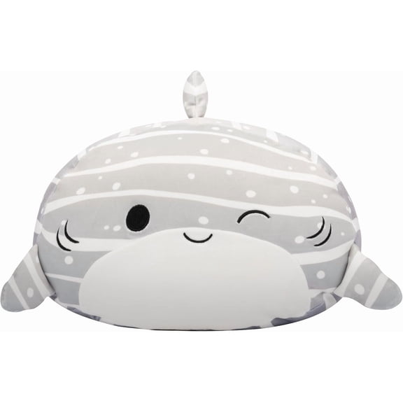 Squishmallows Original 12-Inch Sachie Grey Striped Shark Stackables - Official Jazwares Plush