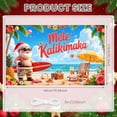 thumbnail image 2 of Tropical Tropical Christmas Banner Beach Scene Hawaiian Christmas Display Surfboard Decor Palm Tree Beach Santa Backdrop for Christmas Party Hawaiian Theme Party Summer Celebration, 2 of 9