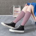 thumbnail image 7 of Knee High Socks for Women Red White And Blue Striped Long Tube Sock Uniform Socks, 7 of 7