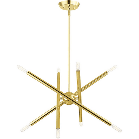

Polished Brass Tone Finish Chandeliers Steel Material Candelabra 23 Long 4 Light Fixture