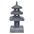 thumbnail image 1 of Escultura de linterna de pagoda de resina para decoración de jardín al aire libre, grande, moderna y ornamental. Gris oscuro, 1 of 8