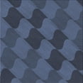 thumbnail image 1 of Ahgly Company Indoor Square Patterned Deep-Sea Blue Novelty Area Rugs, 7' Square, 1 of 6