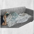 thumbnail image 6 of Skeleton Soft Flannel Fleece Throw Blanket, Animal Anatomy Themed Infographic with Bones of the Dog Table, Cozy Plush for Indoor and Outdoor Use, 60" x 80", Blue Grey White, by Ambesonne, 6 of 6
